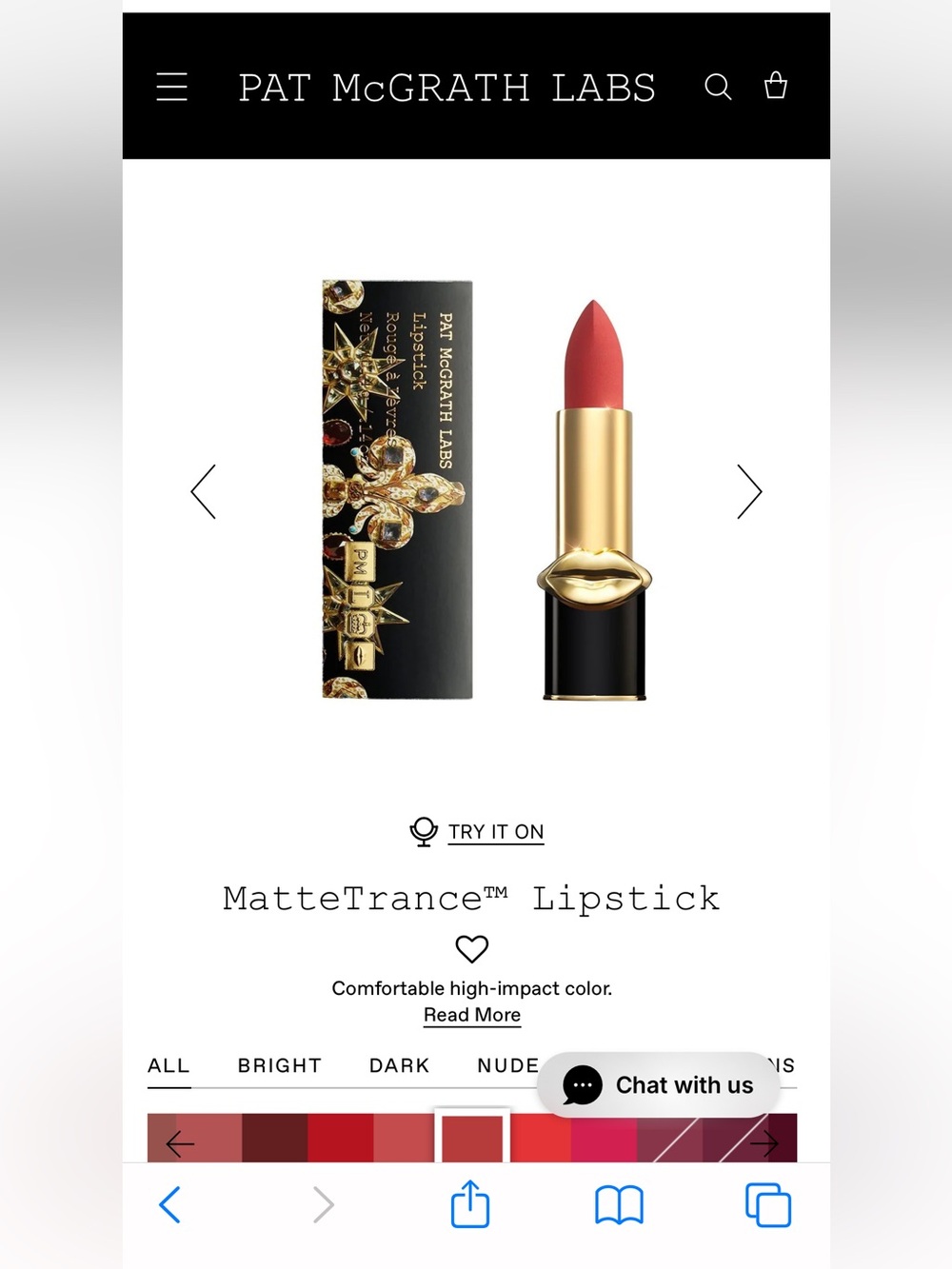 Pat McGrath Labs MatteTrance Lipstick Fever Dream Peach Sienna Swatched Sanitize
